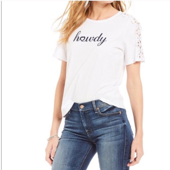 Draper James Tops - New Draper James Howdy Lace Tee